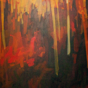Triptych Red Forest